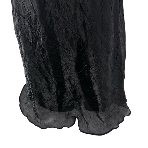 Vintage 90s Women's Black Sheer Overlay Pimkie Vampire Gothic Maxi Skirt Sz M - Picture 4 of 7